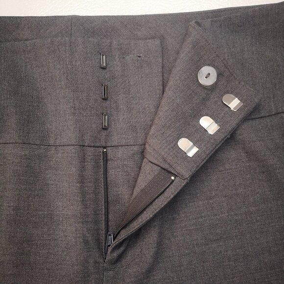 NWT Elle Woman Ladies Size 18W Dark Grey Wide Leg Wide Waistband Dress Pants - Picture 8 of 12